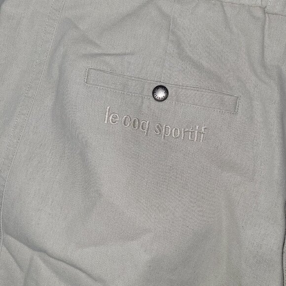 Lecoq Sportif Pleated Front Shorts Beige Size 16 - Picture 5 of 8